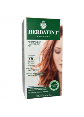 Herbatint, Permanent Haircolor Gel, 7R, Copper Blonde, 4.56 fl oz (135 ml)