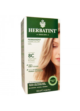 Herbatint, Permanent Haircolor Gel, 8C, Light Ash Blonde, 4.56 fl oz (135 ml)