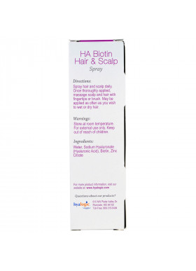 Hyalogic, HA Biotin Hair & Scalp Spray, 4 fl oz (118 ml)