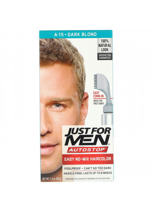 Just for Men, Autostop Men's Hair Color, Dark Blond A-15, 1.2 oz (35 g)