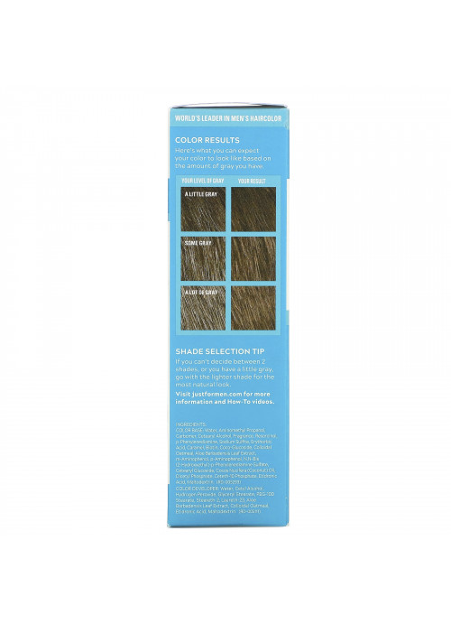 Just for Men, Mustache & Beard, Brush-In Color, M-30 Light-Medium Brown , 1 Multiple Application Kit