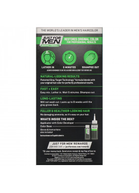 Just for Men, Original Formula Men's Hair Color, Dark Blond/Lightest Brown H-15, Single Application Kit