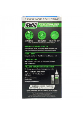 Just for Men, Original Formula Men's Hair Color, Light-Medium Brown H-30, Single Application Kit