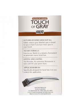 Just for Men, Touch of Gray, Mustache & Beard, Light & Medium Brown B-25/35, 1 Multiple Application Kit