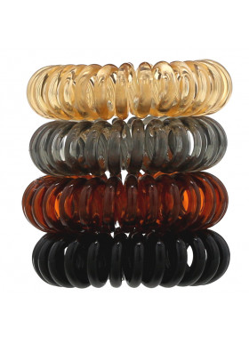 Kitsch, Hair Coils, Brunette, 4 Pieces
