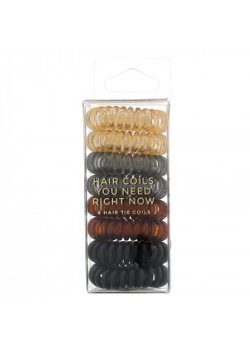 Kitsch, Hair Coils, Brunette, 8 Hair Tie Coils
