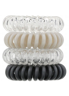 Kitsch, Hair Coils, Charcoal, 4 Pieces