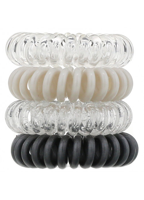 Kitsch, Hair Coils, Charcoal, 4 Pieces