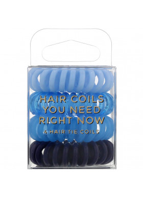 Kitsch, Hair Coils, Denim , 4 Pieces