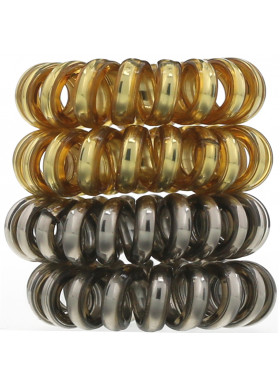 Kitsch, Hair Coils, Metallic, 4 Pieces