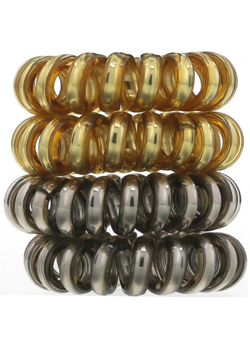 Kitsch, Hair Coils, Metallic, 4 Pieces