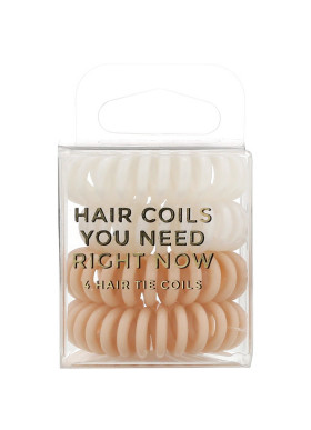 Kitsch, Hair Coils, Nude, 4 Pieces