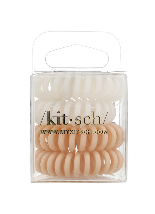 Kitsch, Hair Coils, Nude, 4 Pieces