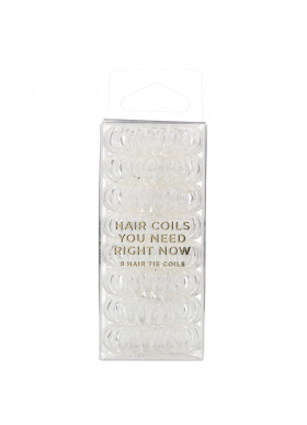 Kitsch, Hair Coils, Transparent, 8 Pieces
