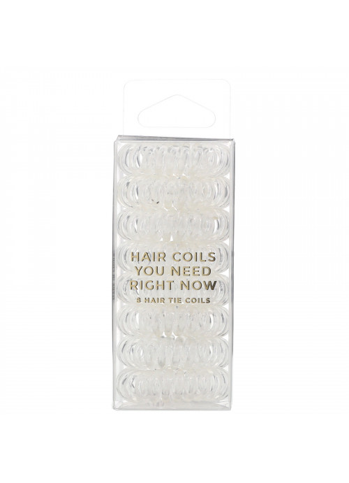 Kitsch, Hair Coils, Transparent, 8 Pieces