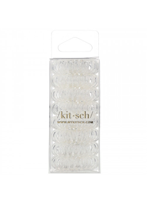 Kitsch, Hair Coils, Transparent, 8 Pieces