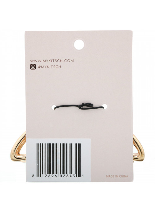 Kitsch, Open Shape Claw Clip, Gold, 1 Piece