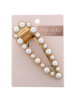 Kitsch, Open Shape Pearl Barrette, 1 Piece