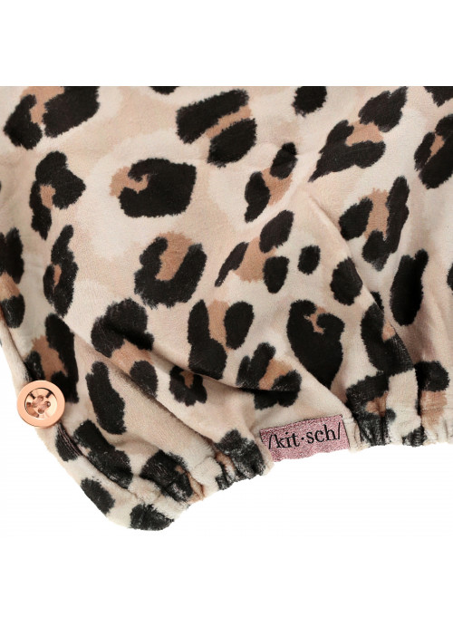 Kitsch, Quick Drying, Microfiber Hair Towel, Leopard, 1 Piece