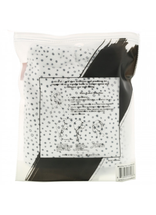 Kitsch, Quick Drying, Microfiber Hair Towel, Micro Dot, 1 Piece