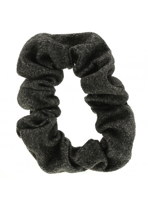 Kitsch, Velvet Scrunchies, Black/Gray, 5 Count