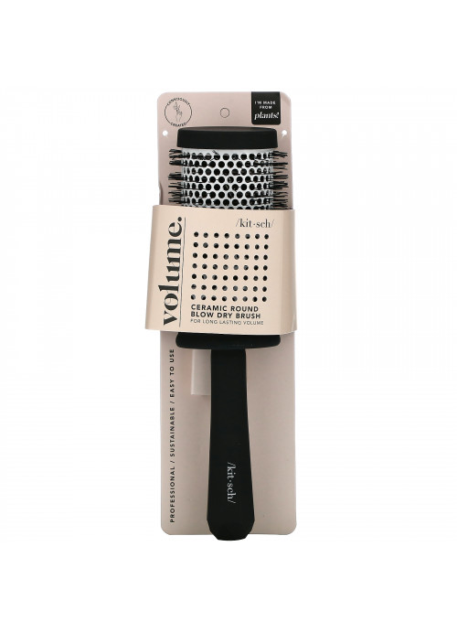 Kitsch, Volume, Ceramic Round Blow Dry Brush, Black, 1 Brush