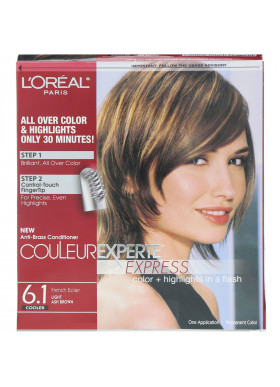L'Oreal, Couleur Experte Express, Color + Highlights, 6.1 Light Ash Brown , 1 Application