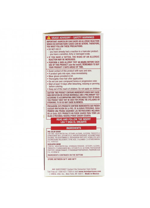 L'Oreal, Excellence Creme, Triple Protection Color, 6G Light Golden Brown, 1 Application