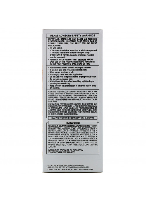 L'Oreal, Feria, Multi-Faceted Shimmering Color, 100 Very Light Natural Blonde, 1 Application