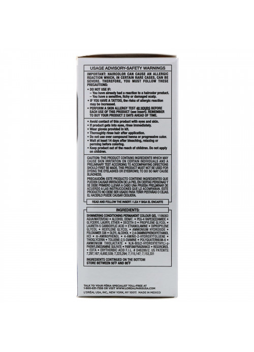 L'Oreal, Feria, Multi-Faceted Shimmering Color,  21 Bright Black, 1 Application