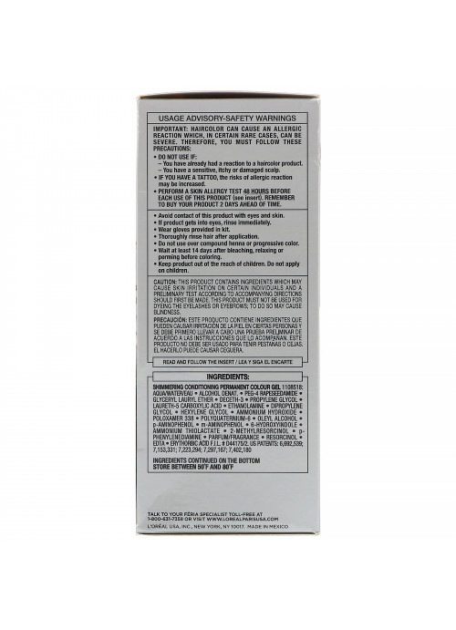 L'Oreal, Feria, Multi-Faceted Shimmering Color,  45 Deep Bronzed Brown, 1 Application