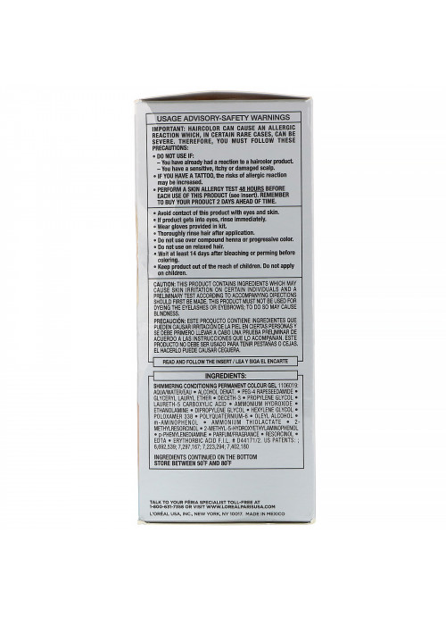 L'Oreal, Feria, Multi-Faceted Shimmering Color, 91 Light Beige Blonde, 1 Application