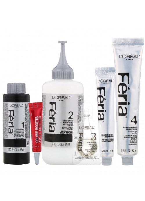 L'Oreal, Feria, Power Red, R37 Deep Burgundy , 1 Application
