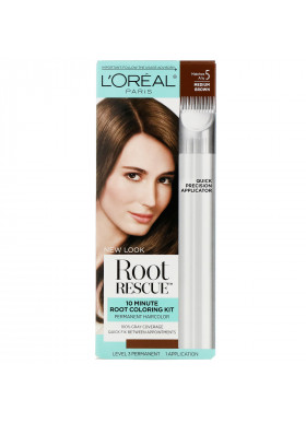 L'Oreal, Root Rescue, 10 Minute Root Coloring Kit, 5 Medium Brown, 1 Application