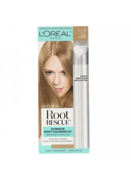 L'Oreal, Root Rescue, 10 Minute Root Coloring Kit,  7 Dark Blonde, 1 Application