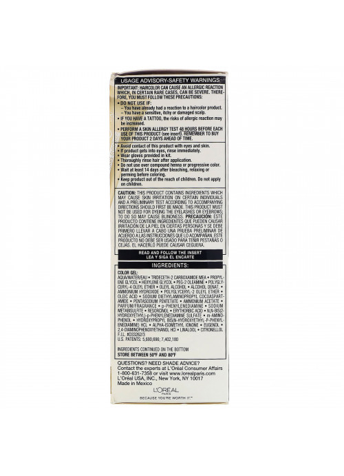 L'Oreal, Superior Preference, Fade-Defying Color + Shine System,  4 Natural, Dark Brown, 1 Application