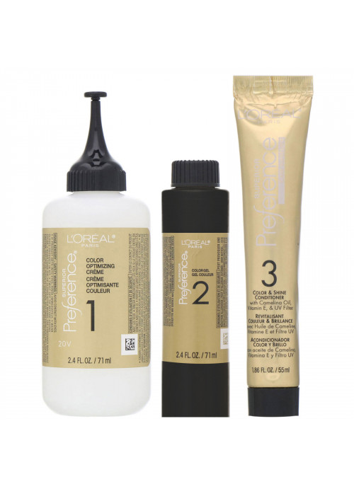 L'Oreal, Superior Preference, Fade-Defying Color + Shine System, Cooler. Light Ash Blonde 9A, 1 Application