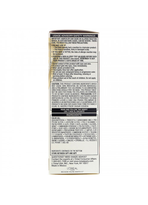 L'Oreal, Superior Preference, Fade-Defying Color + Shine System,  Warm, 4M Dark Mahogany Brown, 1 Application