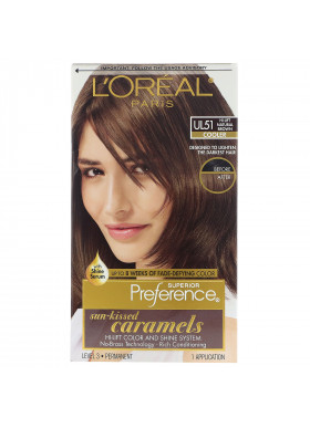 L'Oreal, Superior Preference, Hi-Lift Color + Shine System, Cooler. UL51 Hi-Lift Natural Brown , 1 Application