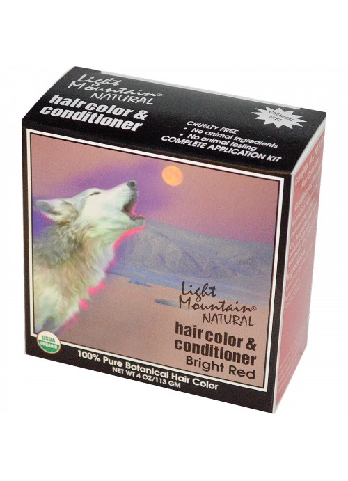 Light Mountain, Natural Hair Color and Conditioner, Bright Red, 4 oz (113 g)