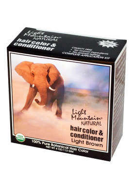 Light Mountain, Natural Hair Color & Conditioner, Light Brown, 4 oz (113 g)