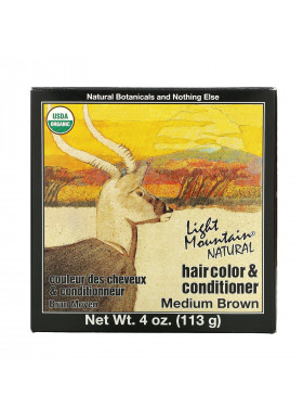 Light Mountain, Natural Hair Color & Conditioner, Medium Brown, 4 oz (113 g)