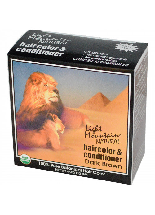 Light Mountain, Organic Hair Color & Conditioner, Dark Brown, 4 oz (113 g)