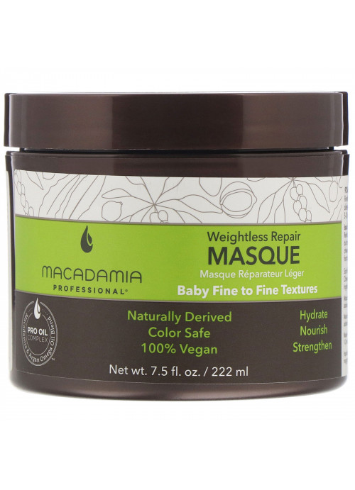 Macadamia Professional, Weightless Repair Masque, Baby Fine to Fine Textures,  7.5 fl oz (222 ml)