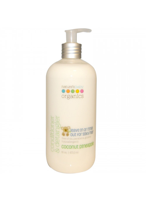 Nature's Baby Organics, Conditioner & Detangler, Coconut Pineapple, 16 oz (473.2 ml)