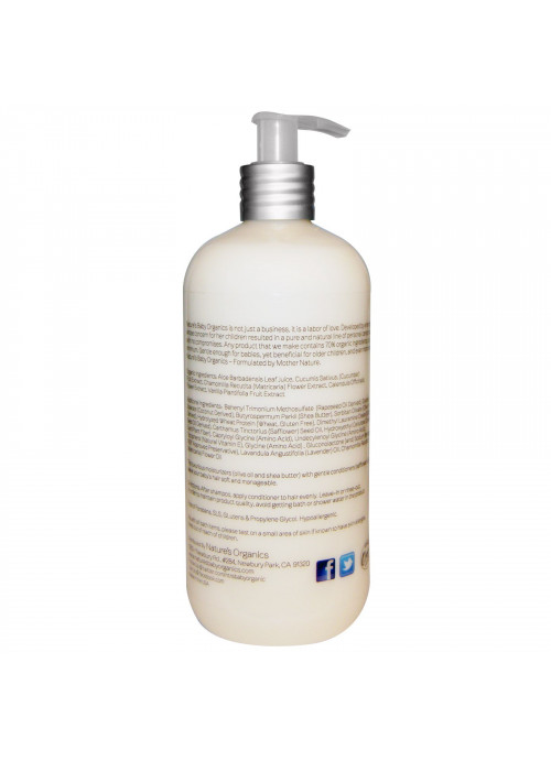 Nature's Baby Organics, Conditioner & Detangler, Lavender Chamomile, 16 oz (473.2 ml)