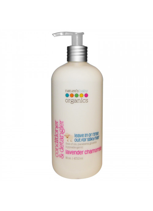 Nature's Baby Organics, Conditioner & Detangler, Lavender Chamomile, 16 oz (473.2 ml)