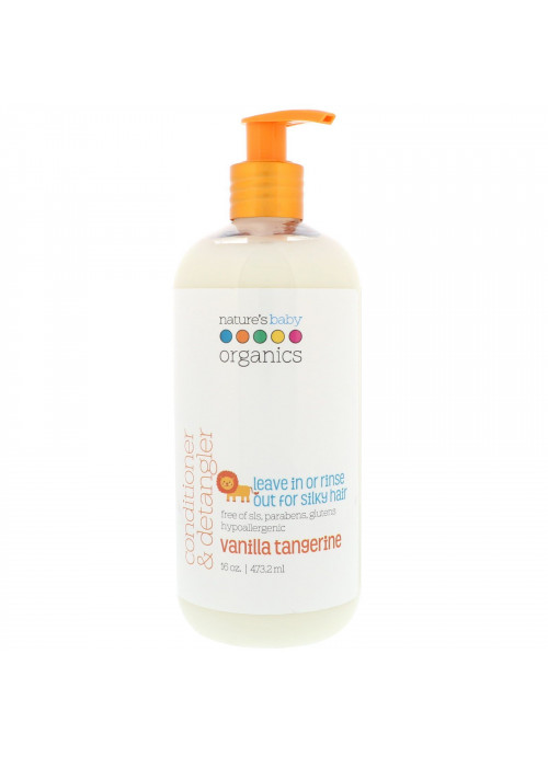 Nature's Baby Organics, Conditioner & Detangler, Vanilla Tangerine, 16 fl oz (473.2 ml)
