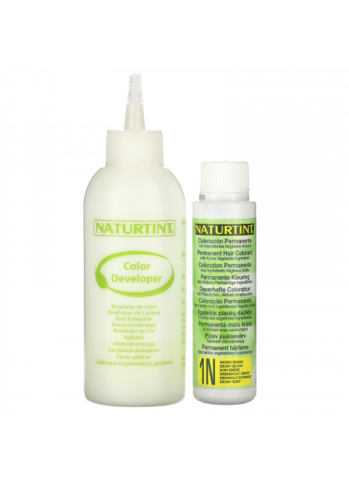 Naturtint, Permanent Hair Color, 1N Ebony Black, 5.6 fl oz (165 ml)