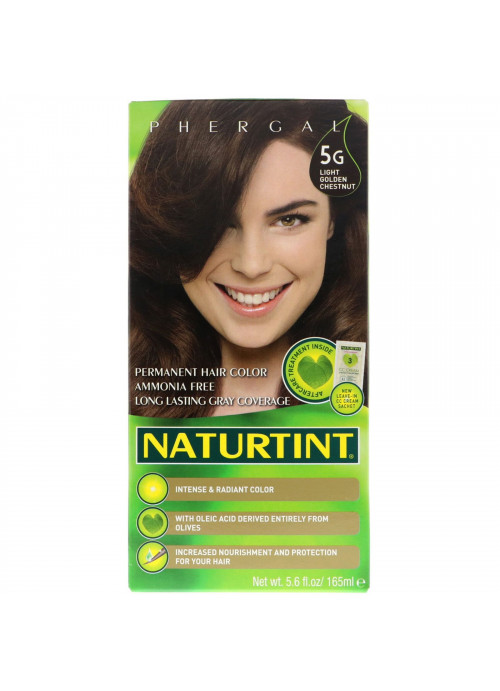 Naturtint, Permanent Hair Color, 5G Light Golden Chestnut, 5.6 fl oz (165 ml)